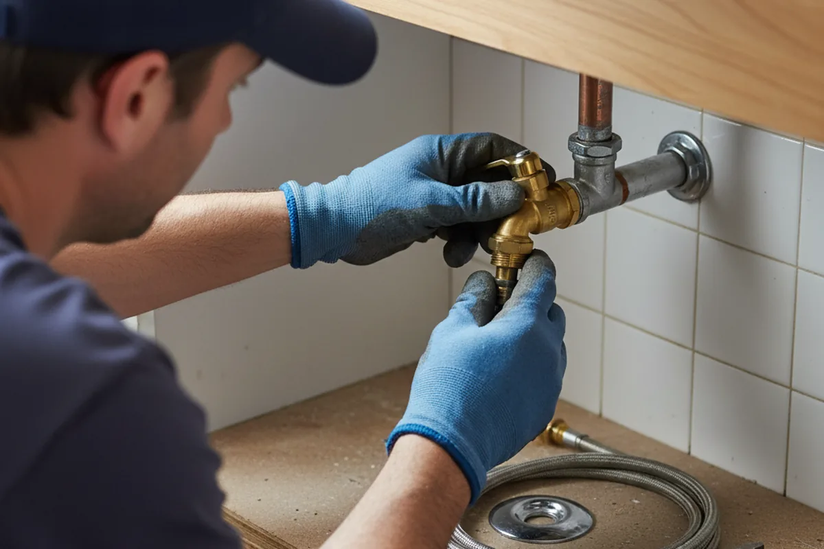 Shutoff valve and fitting work during Emergency Plumbing in Marble Falls